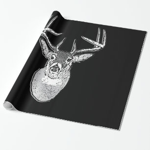 Buck on Bold Black White Tail Deal Cadeaupapier