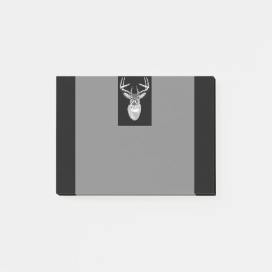 Buck on Bold Black White Tail Deal Post-it® Notes (Voorkant)