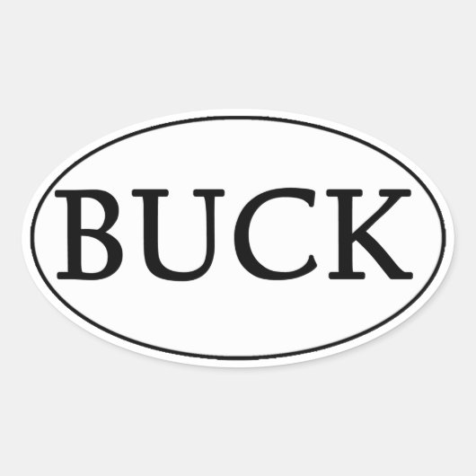 BUCK Ovale Logo Sticker (Voorkant)