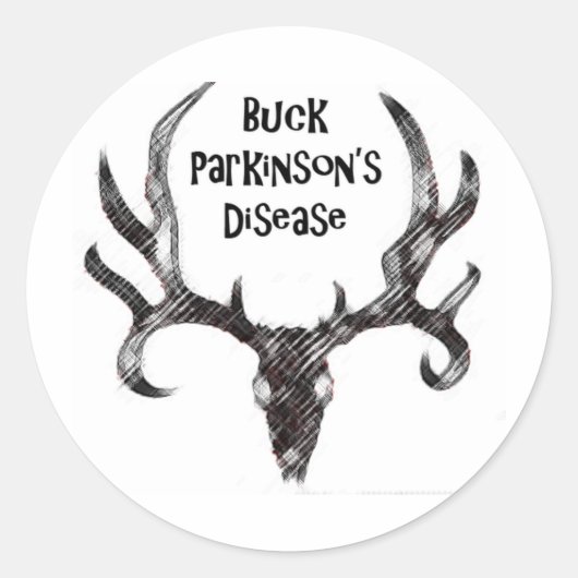 Buck Parkinson Ronde Sticker (Voorkant)