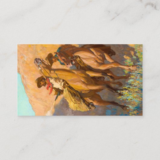 Buck Peters, Ranchman van Maynard Dixon Visitekaartje (Achterkant)