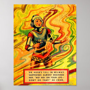 Buck Rogers uit 1930 komiek Wilma Deering Poster