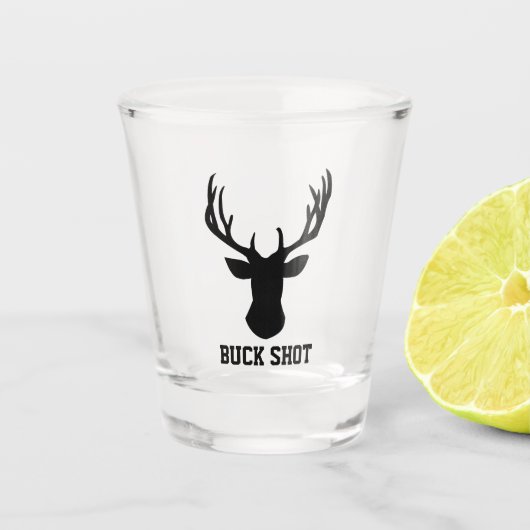 Buck Shot Jouw tekst Glas (Voorkant)