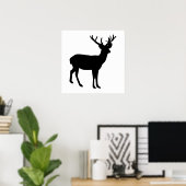 Buck Silhouette Poster (Thuiskantoor)