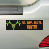 Buck Skull Hunt Bumpersticker (Op auto)