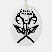 Buck Slayer Deer & Arrows Keramisch Ornament (Rechts)