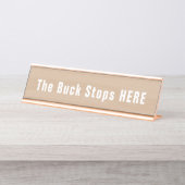 Buck Stops here Funny Novelty Bureau Naambordje (Voorkant)