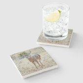Buck Wild Deer Texas Stone Onderzetter (Zijkant)