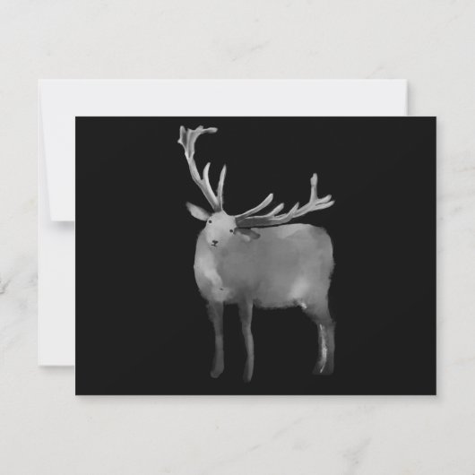 Buck with Antlers Funeral Merci Cartes (Dos)