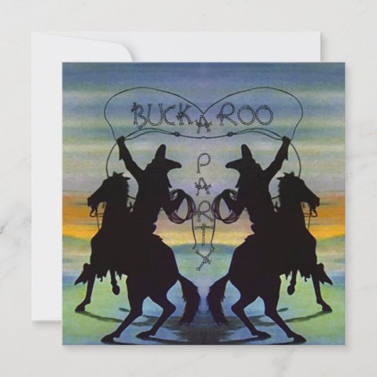 BUCKAROO BIRTHDAY PARTY INVITATION ~ EZ2 CUSTOMIZE KAART (Voorkant)