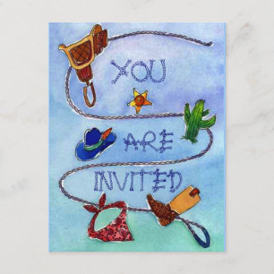 BUCKAROO BIRTHDAY PARTY INVITATION ~ EZ2 CUSTOMIZE KAART