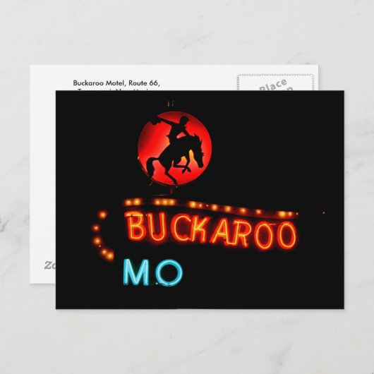 Buckaroo Motel, Tucumcari, New Mexico Briefkaart (Voorkant / Achterkant)