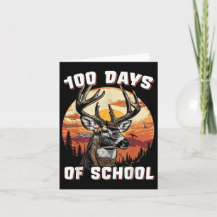 Bucked 100 dagen van School Deer Student Boy Girls Kaart