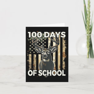 Bucked 100 dagen van School Deer Student Boy Girls Kaart