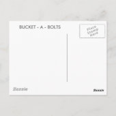 Bucket A Bolts Briefkaart (Achterkant)
