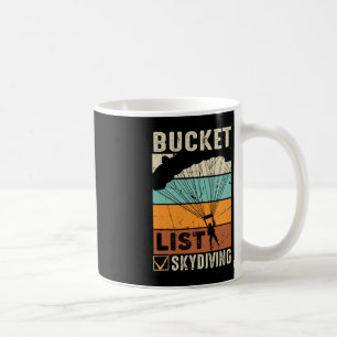 Bucket-lijsten voor parachute Jump Skydiver Instru Koffiemok