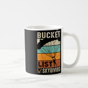 Bucket-lijsten voor parachute Jump Skydiver Instru Koffiemok