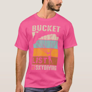 Bucket-lijsten voor parachute Jump Skydiver Instru T-shirt