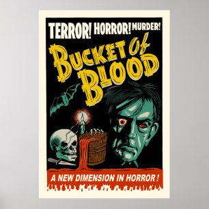 "Bucket of Blood" Poster van het Show van Spook