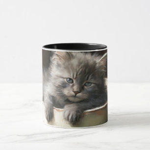 Bucket vol met Joy Sweet Grey Kitten Mok