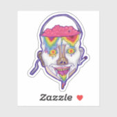 Buckethead Portrait Slap Sticker 3 "x3" (Vel)