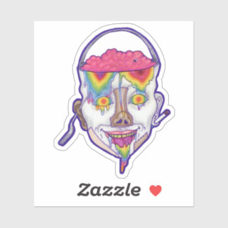 Buckethead Portrait Slap Sticker 3 "x3"