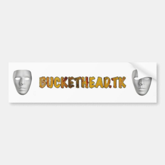 Buckethead.tk Bumpersticker (Voorkant)