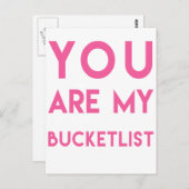 Bucketlist - Romantic quote briefkaart (Voorkant / Achterkant)