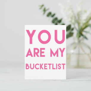 Bucketlist - Romantic quote briefkaart
