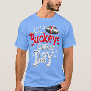 Buckeye Game Day Ohio Thuisstaat Vintage Swirl vin T-shirt