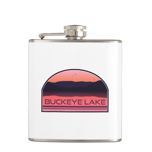 Buckeye Lake Ohio Red Sunrise Heupfles (Voorkant)