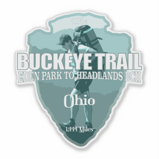 Buckeye Trail (pijlpunt T) Sticker (Voorkant)