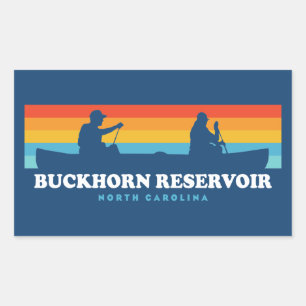 Buckhorn Reservoir North Carolina Canoe Rechthoekige Sticker