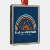 Buckhorn Reservoir North Carolina Rainbow Metalen Ornament (Rechts)
