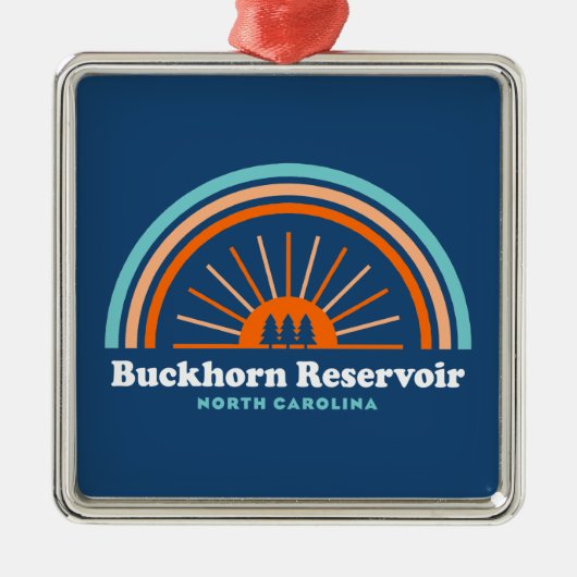 Buckhorn Reservoir North Carolina Rainbow Metalen Ornament (Voorkant)