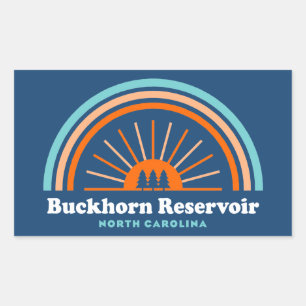 Buckhorn Reservoir North Carolina Rainbow Rechthoekige Sticker