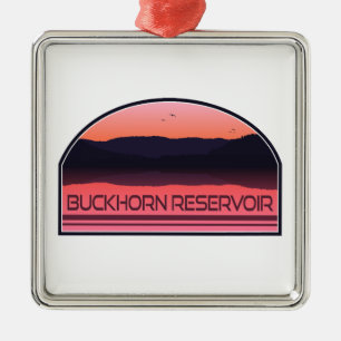 Buckhorn Reservoir North Carolina Red Sunrise Metalen Ornament