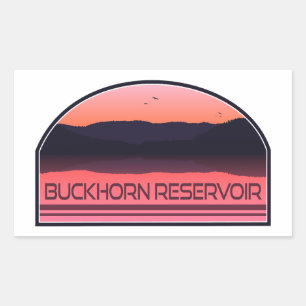 Buckhorn Reservoir North Carolina Red Sunrise Rechthoekige Sticker