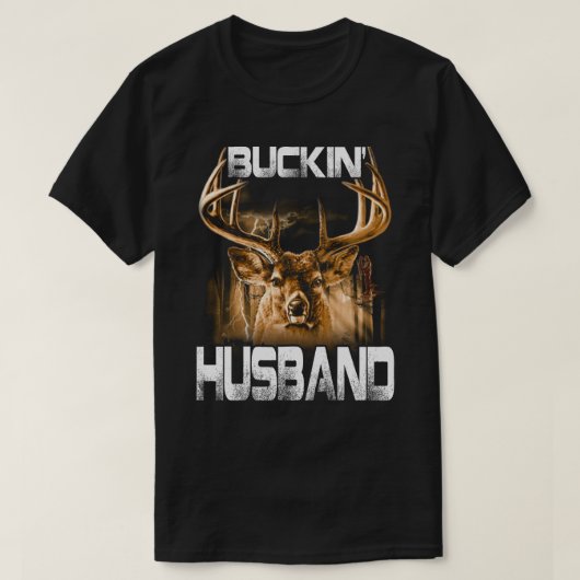 Buckin echtgenoot Deer Hunter T-shirt (Design voorkant)