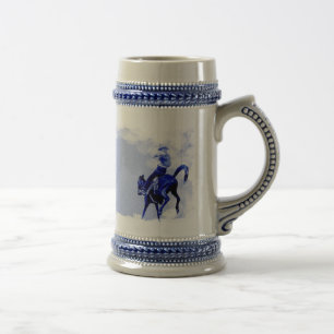  Bucking Bronco Ceramic Stein Bierpul