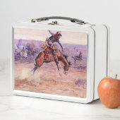 "Bucking Bronco" Cowboy Art van Charles Russell (In situ)