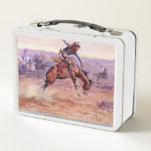 "Bucking Bronco" Cowboy Art van Charles Russell (Achterkant)