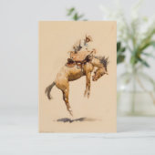 Bucking Bronco door Edward Borein Bedankkaart (Staand voorkant)