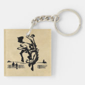 Bucking Bronco Rider Sleutelhanger (Achterkant)
