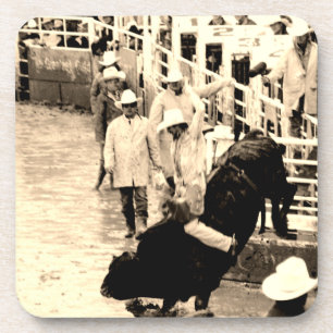 Bucking Bull Rodeo Rider Afbeelding Bier Onderzetter