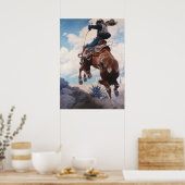 Bucking door Newell Convers Wyeth Poster (Keuken)