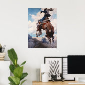 Bucking door Newell Convers Wyeth Poster (Thuiskantoor)