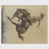 “Bucking Horse” Westerse kunst van Will James Cadeaupapier (Vlak)
