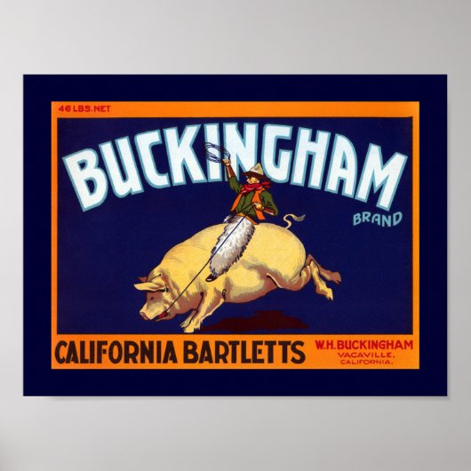 Buckingham Brand California Bartletts Poster (Voorkant)