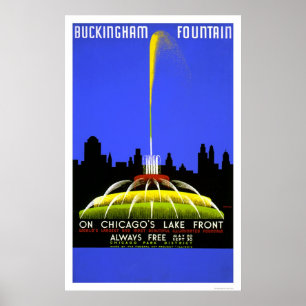 Buckingham Fountain 1939 WPA Poster